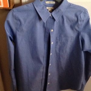 llbean classic blue button down